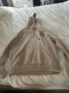 Zoo York Beige Pullover Hoodie with Chest Graphic